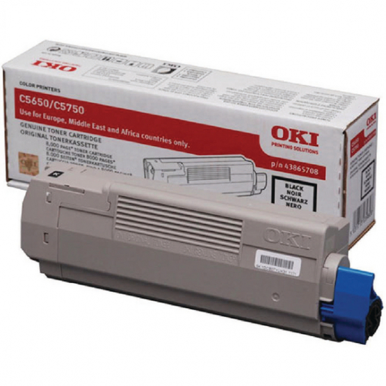 Oki C5650 Black Original Toner Cartridge (43865708) 